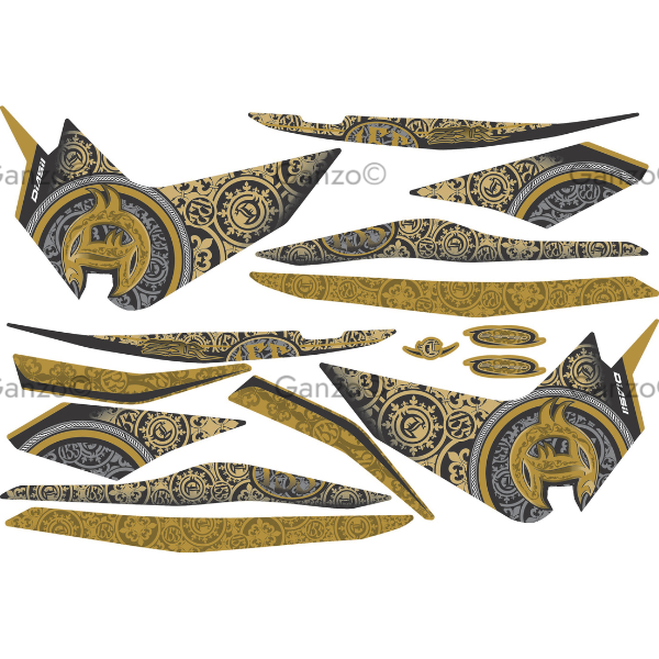 YAMAHA Y16ZR V1 CUSTOMIZED STRIPE STICKER COVERSET / BATIK DESIGN