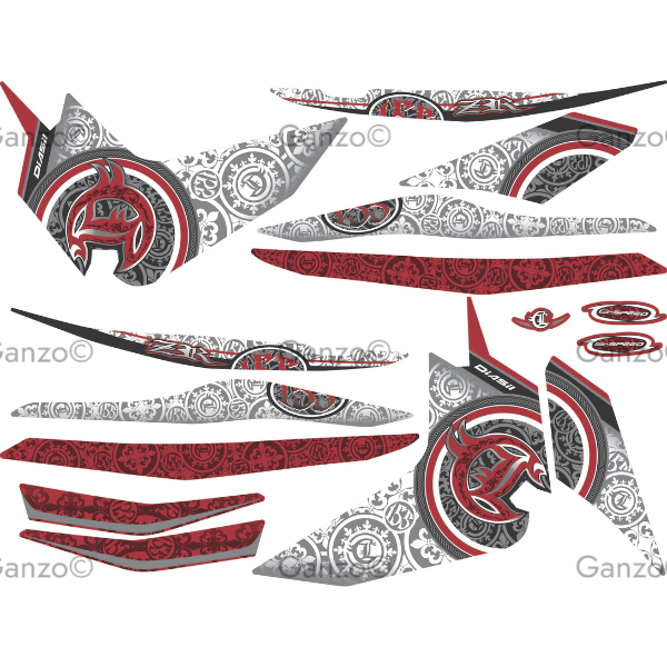 YAMAHA Y16ZR V1 CUSTOMIZED STRIPE STICKER COVERSET / BATIK DESIGN